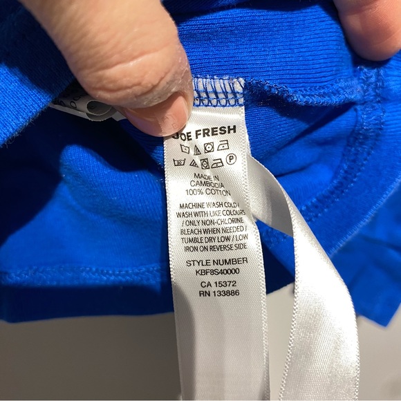 🛍️4 for 20$ / Joe Fresh Long sleeve Tee / Blue / 7-8 - Picture 5 of 6